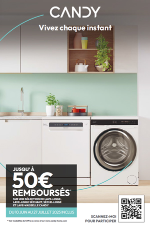 ODR Lavage Candy Juin/Juill. 2025 : Am�liorez votre exp�rience de lavage et simplifiez-vous la vie