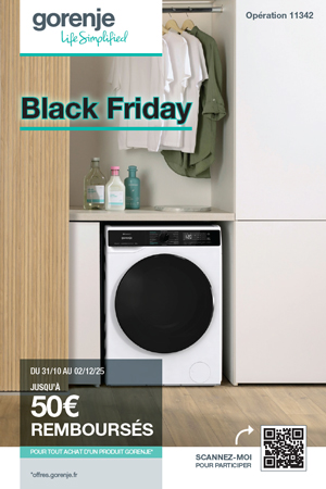 ODR Gorenje Oct./D�c. 2025 : Promos Black Friday