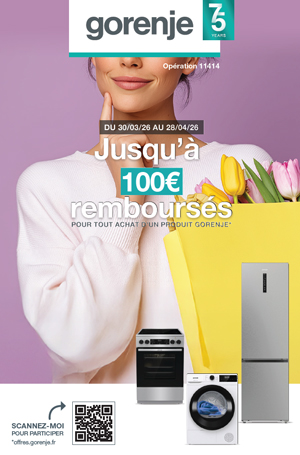 ODR Gorenje Mars/Avr. 2026 : Offres d'Avril