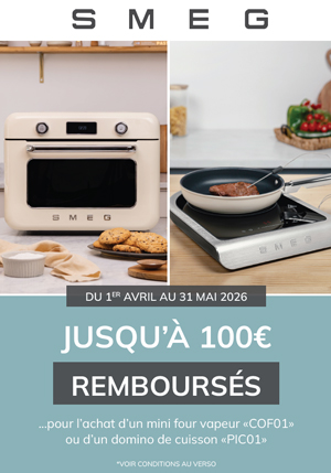 ODR Smeg Avr./Mai 2026 : Offre mini four vapeur ou domino de cuisson