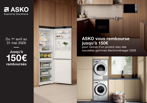 ODR Asko Avr./Mai 2026 : Nouvelles gammes �lectrom�nager 2026