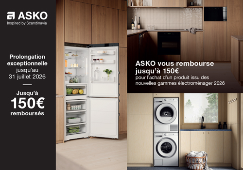ODR Asko Avr./Juill. 2026 : Nouvelles gammes �lectrom�nager 2026 (Offre Prolong�e)