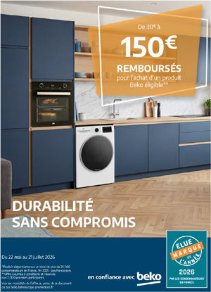 ODR Beko Mai/Juill. 2026 : Durabilit� sans compromis