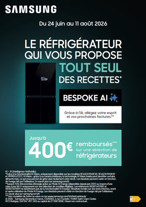 ODR Samsung Froid Juin/Ao�t 2026 : Le r�frig�rateur qui vous propose tout seul des recettes