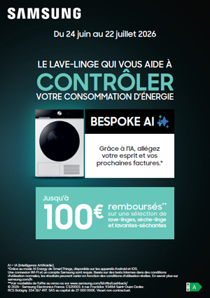 ODR Samsung Lavage Juin/Juill. 2026 : Vous aide � contr�ler votre consommation d��nergie