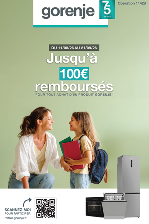 ODR Gorenje Ao�t/Sept. 2026 : La rentr�e de l'�lectrom�nager