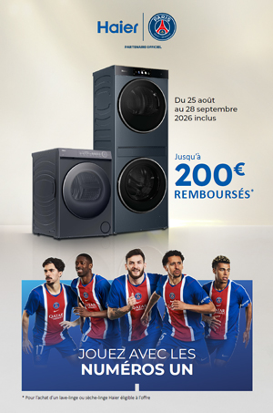ODR Lavage Haier Ao�t/Sept. 2026 : Jouez avec les num�ros Un
