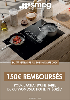 ODR Smeg Sept./Nov. 2026 : Tables de cuisson avec hotte int�gr�e