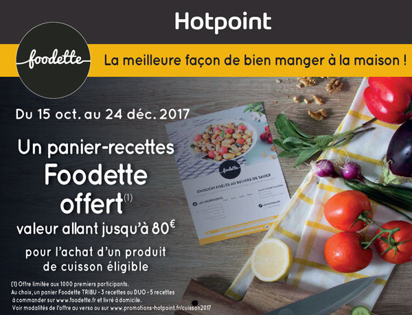 Bon Plan Hotpoint : Campagne Foodette