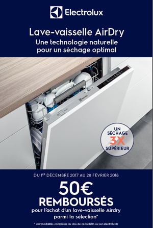 ODR Electrolux : Lave-vaisselle AirDry