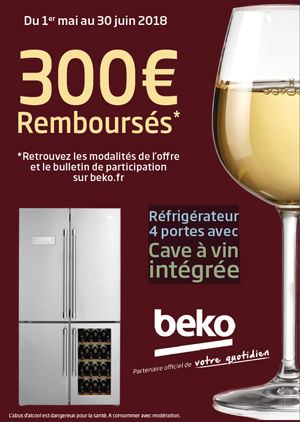 ODR Beko Mai / Juin 2018 : Réfrigérateur 4 portes avec cave à vin intégrée