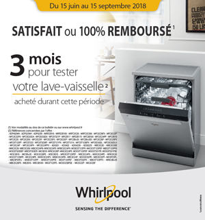 Bon Plan Whirlpool : Satisfait ou 100% rembours�