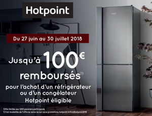 ODR Hotpoint : Jusqu'à 100€ remboursés / Réfrigérateur