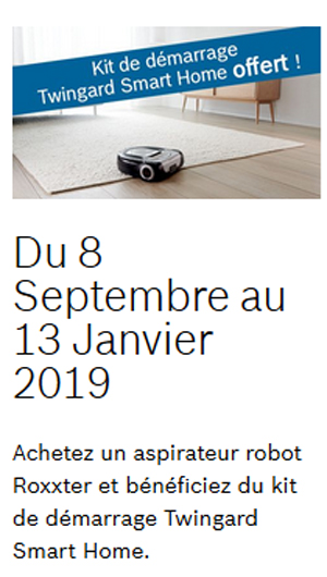 Bon Plan Bosch Sept./Janv. 2019 : Kit de démarrage Twingard Smart Home offert !