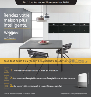 Bon Plan Whirlpool Oct./Nov. 2018 : Rendez votre maison plus intelligente