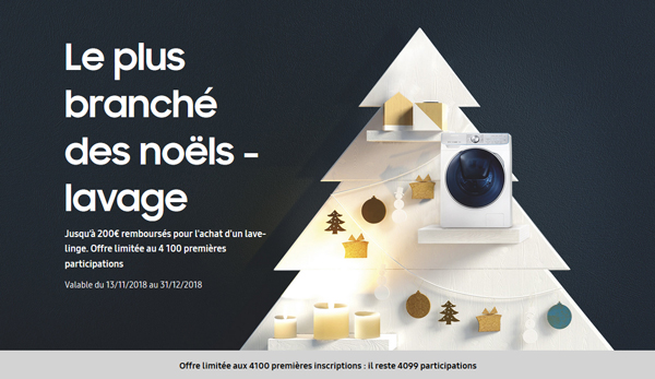 ODR Samsung Lavage Nov./D�c. 2018 : Le plus branch� des No�ls