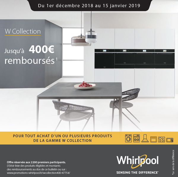 ODR Whirlpool D�c./Janv. 2019 : Offre W collection 2018-2019