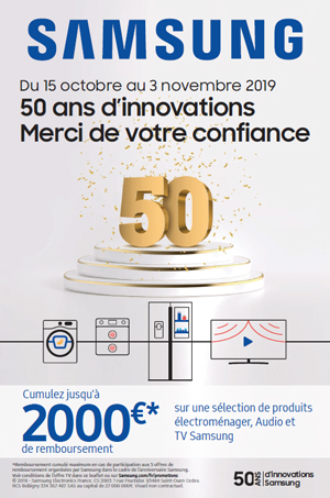 ODR Samsung Oct./Nov. 2019 : 50 ans d'innovations Lavage