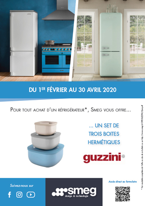 Bon Plan Smeg F�v./Avr. 2020 : Un set de trois boites herm�tiques Guzzini offert