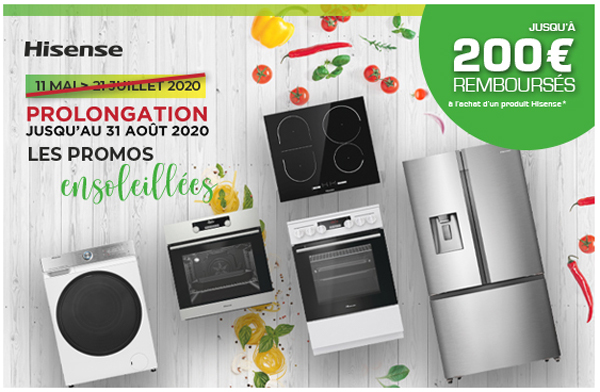 ODR Hisense Mai/Ao�t 2020 : Les promos ensoleill�es - Jusqu'au 28 Juillet 2020
