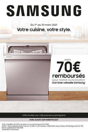 ODR Samsung Lave-vaisselle Mars 2021 : Votre cuisine, votre style