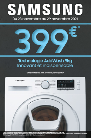 ODR Samsung Lavage Novembre 2021 : Technologie AddWash 9kg innovant et indispensable