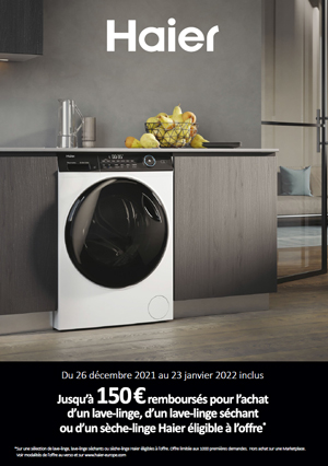 ODR Haier D�c./Janv. 2022 : Offre Lavage 2021