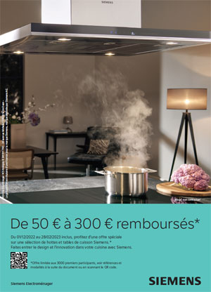 ODR Siemens : Jusqu'� 300 Euros rembours�s sur une s�lection de tables de cuisson
