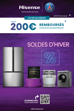 ODR Hisense Janv./F�v. 2023 : Electrom�nager Soldes Hiver
