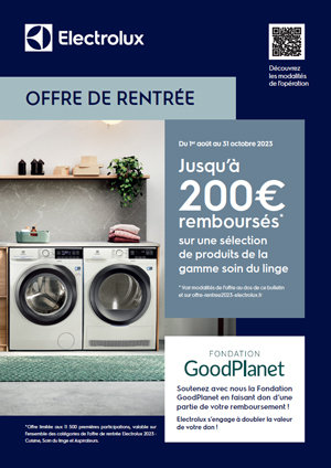 ODR Electrolux Ao�t/Oct. 2023 : Offre rentr�e 2023 - Soin du Linge
