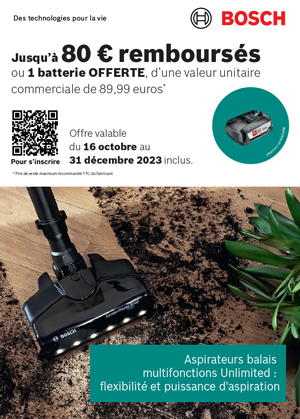 ODR Bosch Oct./D�c. 2023 : Flexibilit� et puissance d'aspiration